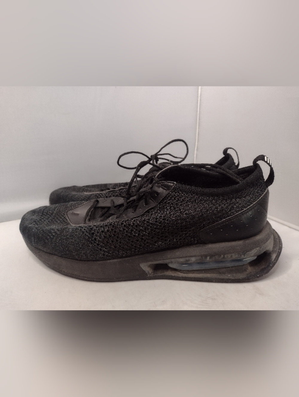 Nike Mens Air Max Flyknit Racer Running Shoes Size 13 Black Sneakers LL